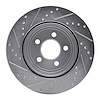 E-Line Drilled & Slotted Silver Brake Rotor, Fits Select Mopar, Position: Rear Right - image 1
