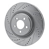 E-Line Drilled & Slotted Silver Brake Rotor, Fits Select Mopar, Position: Front Left - image 1