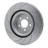 E-Line Drilled & Slotted Silver Brake Rotor, Fits Select Mopar, Position: Front Left - image 2