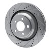 E-Line Drilled & Slotted Silver Brake Rotor, Fits Select Mopar, Position: Rear Left - image 2