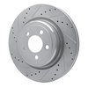 E-Line Drilled & Slotted Silver Brake Rotor, Fits Select Mopar, Position: Rear Left - image 3