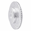 E-Line Drilled & Slotted Silver Brake Rotor, Fits Select Mopar, Position: Rear Right - image 1