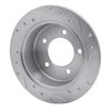 E-Line Drilled & Slotted Silver Brake Rotor, 2007-2017 Fits Multiple Makes/Models, Position: Rear Left - image 3