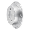 E-Line Drilled & Slotted Silver Brake Rotor, 2007-2017 Fits Multiple Makes/Models, Position: Rear Right - image 1