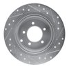 E-Line Drilled & Slotted Silver Brake Rotor, 2007-2017 Fits Multiple Makes/Models, Position: Rear Left - image 3