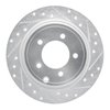 E-Line Drilled & Slotted Silver Brake Rotor, 2007-2017 Fits Multiple Makes/Models, Position: Rear Right - image 4