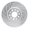E-Line Drilled & Slotted Silver Brake Rotor, Fits Select Mopar, Position: Front Left - image 2