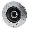 E-Line Drilled & Slotted Silver Brake Rotor, 1971-1981 Mopar, Position: Front Right - image 1