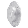 E-Line Drilled & Slotted Silver Brake Rotor, 2004-2008 Mopar, Position: Rear Right - image 1