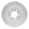 E-Line Drilled & Slotted Silver Brake Rotor, 2004-2008 Mopar, Position: Rear Right - image 2