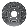 E-Line Drilled & Slotted Silver Brake Rotor, 2004-2008 Mopar, Position: Front Left - image 1