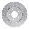 E-Line Drilled & Slotted Silver Brake Rotor, 2004-2008 Mopar, Position: Front Right - image 4
