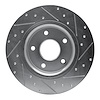 E-Line Drilled & Slotted Silver Brake Rotor, Fits Select Mopar, Position: Rear Left - image 1
