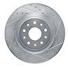 E-Line Drilled & Slotted Silver Brake Rotor, Fits Select Mopar, Position: Front Right - image 1