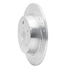 E-Line Drilled & Slotted Silver Brake Rotor, Fits Select Mopar, Position: Rear Left - image 1