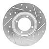 E-Line Drilled & Slotted Silver Brake Rotor, 1978-1983 Mopar, Position: Front Left - image 1