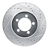E-Line Drilled & Slotted Silver Brake Rotor, 1965-1972 Mopar, Position: Front Right - image 1