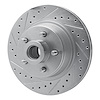 E-Line Drilled & Slotted Silver Brake Rotor, 1976-1981 Mopar, Position: Front Left - image 1