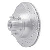 E-Line Drilled & Slotted Silver Brake Rotor, 1976-1981 Mopar, Position: Front Right - image 1