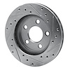 E-Line Drilled & Slotted Silver Brake Rotor, 1985-1989 Mopar, Position: Front Left - image 1