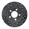 E-Line Drilled & Slotted Silver Brake Rotor, 1985-1989 Mopar, Position: Front Left - image 3