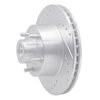 E-Line Drilled & Slotted Silver Brake Rotor, 1970-1972 Mopar, Position: Front Left - image 3
