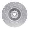 E-Line Drilled & Slotted Silver Brake Rotor, 1970-1972 Mopar, Position: Front Right - image 3
