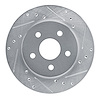 E-Line Drilled & Slotted Silver Brake Rotor, 1988-1990 Mopar, Position: Front Right - image 1