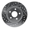 E-Line Drilled & Slotted Silver Brake Rotor, 1991-1992 Mopar, Position: Front Right - image 3