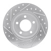 E-Line Drilled & Slotted Silver Brake Rotor, 1993-1997 Mopar, Position: Front Right - image 1