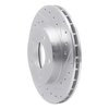 E-Line Drilled & Slotted Silver Brake Rotor, 1993-1997 Mopar, Position: Front Right - image 3
