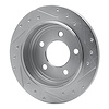 E-Line Drilled & Slotted Silver Brake Rotor, 1993-2004 Mopar, Position: Rear Left - image 1