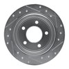 E-Line Drilled & Slotted Silver Brake Rotor, 1993-2004 Mopar, Position: Rear Left - image 3