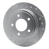 E-Line Drilled & Slotted Silver Brake Rotor, 1993-2004 Mopar, Position: Rear Left - image 4