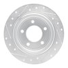 E-Line Drilled & Slotted Silver Brake Rotor, 1993-2004 Mopar, Position: Rear Right - image 3