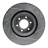 E-Line Drilled & Slotted Silver Brake Rotor, 1992-2002 Mopar, Position: Front Left - image 1