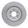 E-Line Drilled & Slotted Silver Brake Rotor, 1992-2002 Mopar, Position: Front Right - image 2