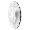 E-Line Drilled & Slotted Silver Brake Rotor, 1992-2002 Mopar, Position: Rear Right - image 2