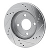 E-Line Drilled & Slotted Silver Brake Rotor, 1995-1996 Mopar, Position: Front Left - image 1