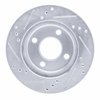 E-Line Drilled & Slotted Silver Brake Rotor, 1995-1996 Mopar, Position: Front Right - image 2