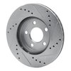 E-Line Drilled & Slotted Silver Brake Rotor, 1995-1999 Mopar, Position: Front Left - image 2