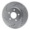 E-Line Drilled & Slotted Silver Brake Rotor, 1995-1999 Mopar, Position: Front Left - image 3