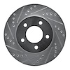 E-Line Drilled & Slotted Silver Brake Rotor, 1998-2000 Mopar, Position: Front Left - image 1