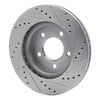 E-Line Drilled & Slotted Silver Brake Rotor, 1998-2000 Mopar, Position: Front Left - image 3