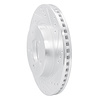 E-Line Drilled & Slotted Silver Brake Rotor, 1998-2004 Mopar, Position: Front Right - image 1