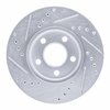 E-Line Drilled & Slotted Silver Brake Rotor, 2000-2005 Mopar, Position: Front Right - image 4
