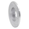 E-Line Drilled & Slotted Silver Brake Rotor, 1978-1990 Mopar, Position: Front Left - image 2