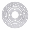 E-Line Drilled & Slotted Silver Brake Rotor, 1978-1990 Mopar, Position: Front Right - image 1