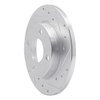 E-Line Drilled & Slotted Silver Brake Rotor, 1978-1990 Mopar, Position: Front Right - image 4