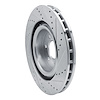 E-Line Drilled & Slotted Silver Brake Rotor, 2003-2017 Mopar, Position: Front Left - image 1